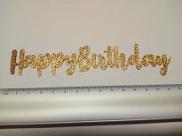 Happy Birthday,For Cake topper, Glitter card Pack of 10